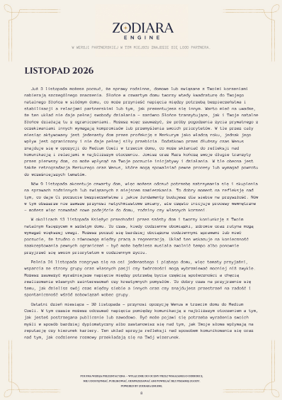 Strona raportu – Listopad 2026